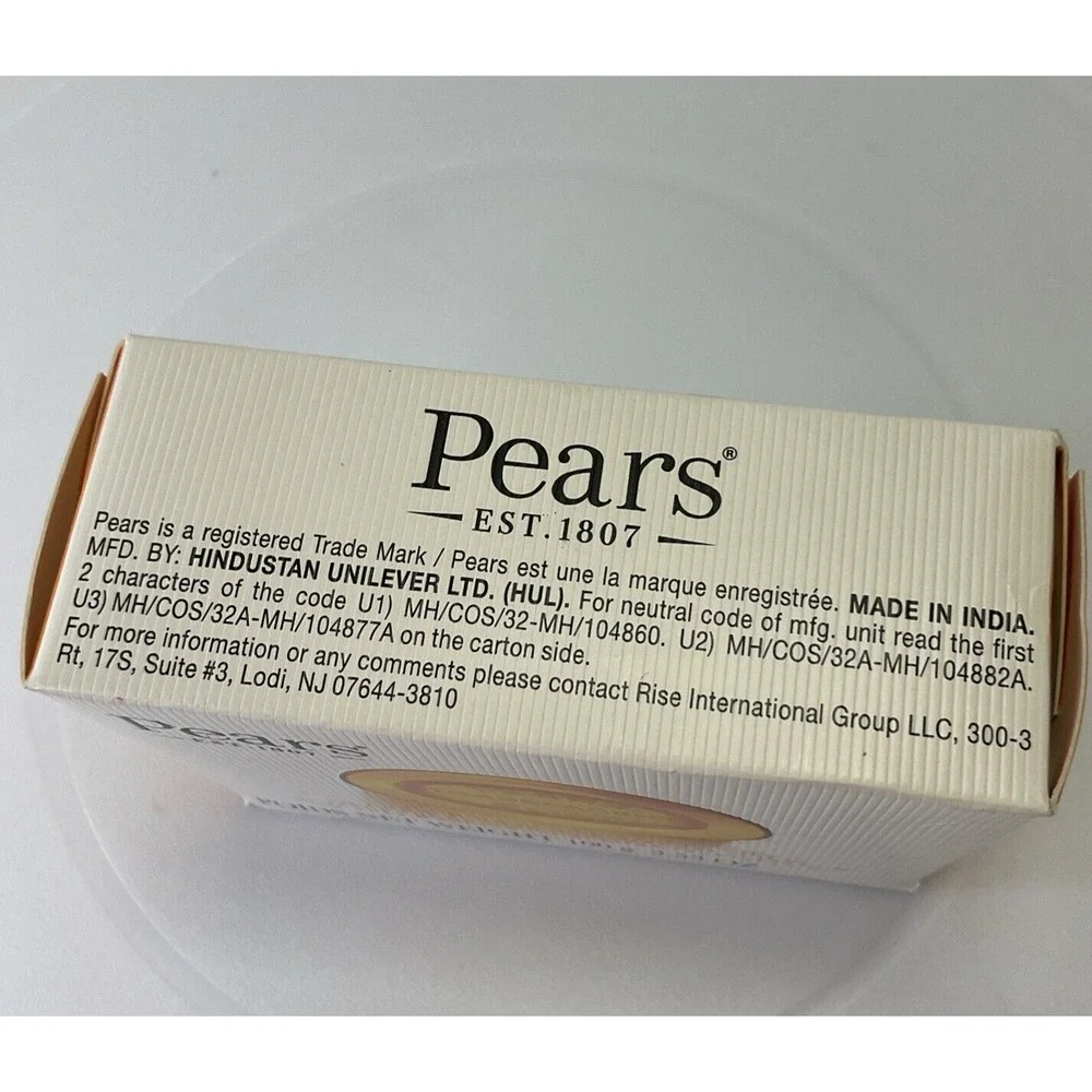 Pack of 1‎ Pears Transparent Glycerin Bar Soap 3.53 Oz Each ORANGE COLOR